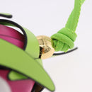 LOEWE Dragon Fruit Charm Leather Pink Gold Auth 204060M-11