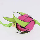 LOEWE Dragon Fruit Charm Leather Pink Gold Auth 204060M-5