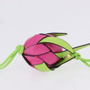 LOEWE Dragon Fruit Charm Leather Pink Gold Auth 204060M-6