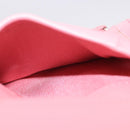 CHANEL V Stitch COCO Mark Bifold Wallet Lamb Skin Pink Silver CC Auth 204061A-21