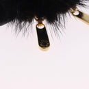 LOUIS VUITTON Porte Cles Wide Panda Bag Charm Fur Black M63094 LV Auth 204063M-14