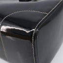 PRADA Hand Bag Patent leather Black Silver Auth 204066A-9