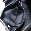 PRADA Hand Bag Patent leather Black Silver Auth 204066A-22
