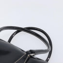 PRADA Hand Bag Patent leather Black Silver Auth 204066A-8