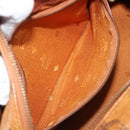 MCM Logogram Vicetos Boston Bag PVC Leather Brown Gold Auth 204073-22