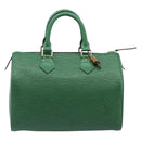 LOUIS VUITTON Epi Speedy 25 Hand Bag Borneo Green M43014 LV Auth 204078V-13