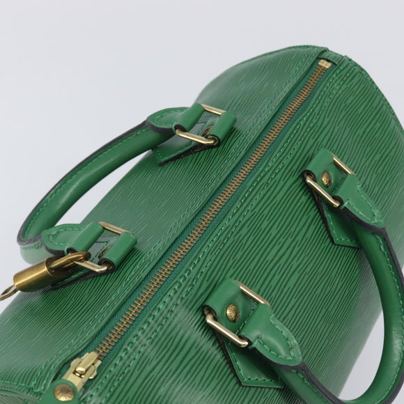 LOUIS VUITTON Epi Speedy 25 Hand Bag Borneo Green M43014 LV Auth 204078V