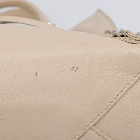 BALENCIAGA Paper Mini Hand Bag Leather 2way Gray Silver 357333 Auth 204084V