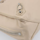 BALENCIAGA Paper Mini Hand Bag Leather 2way Gray Silver 357333 Auth 204084V-15