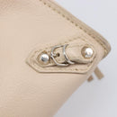 BALENCIAGA Paper Mini Hand Bag Leather 2way Gray Silver 357333 Auth 204084V-20