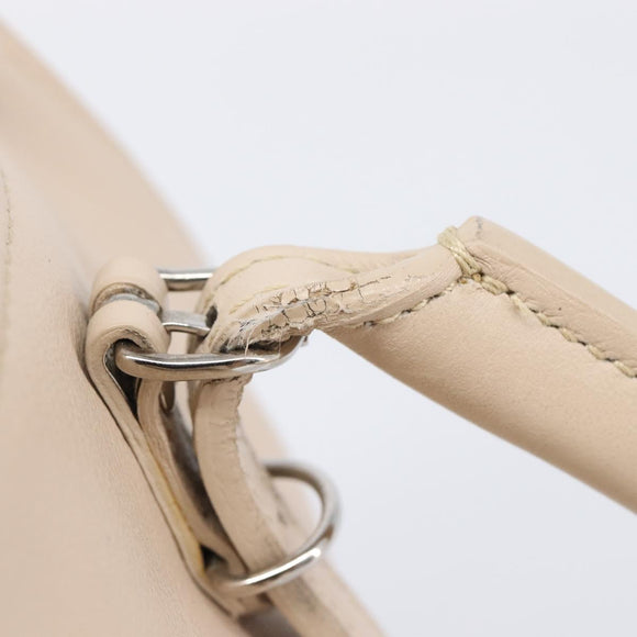 BALENCIAGA Paper Mini Hand Bag Leather 2way Gray Silver 357333 Auth 204084V