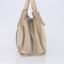 BALENCIAGA Paper Mini Hand Bag Leather 2way Gray Silver 357333 Auth 204084V-3