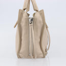 BALENCIAGA Paper Mini Hand Bag Leather 2way Gray Silver 357333 Auth 204084V-4