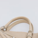 BALENCIAGA Paper Mini Hand Bag Leather 2way Gray Silver 357333 Auth 204084V-8