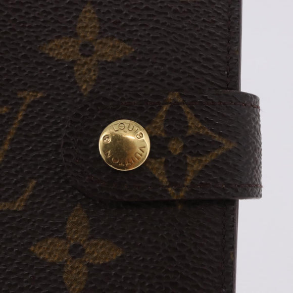 LOUIS VUITTON Monogram Agenda PM Day Planner Cover R20005 LV Auth 204086