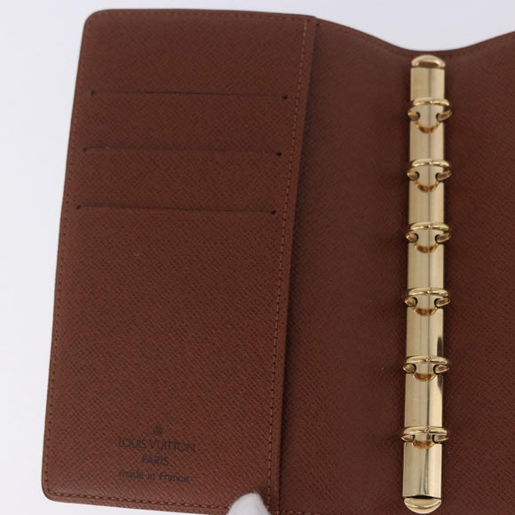 LOUIS VUITTON Monogram Agenda PM Day Planner Cover R20005 LV Auth 204086