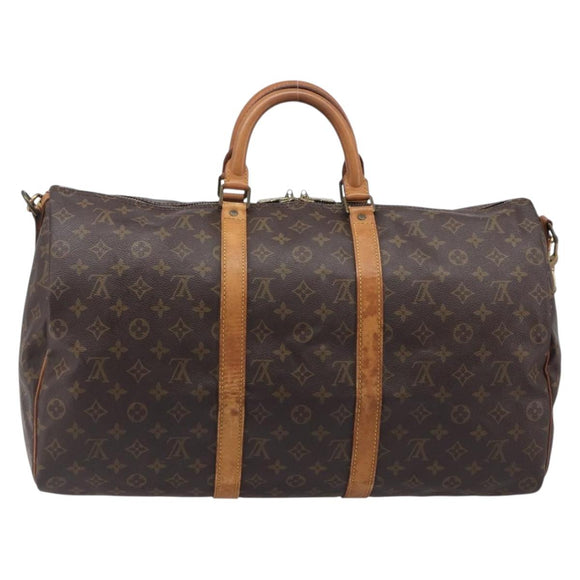 LOUIS VUITTON Monogram Keepall Bandouliere 50 Boston Bag M41416 LV Auth 204089