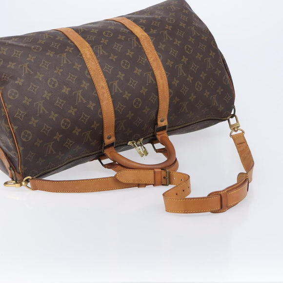 LOUIS VUITTON Monogram Keepall Bandouliere 50 Boston Bag M41416 LV Auth 204089