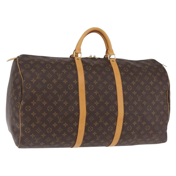 LOUIS VUITTON Monogram Keepall 60 Boston Bag M41422 LV Auth 204091V