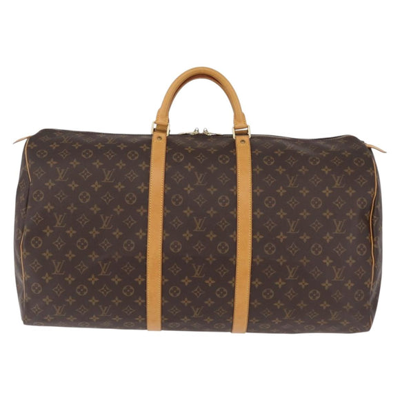 LOUIS VUITTON Monogram Keepall 60 Boston Bag M41422 LV Auth 204091V
