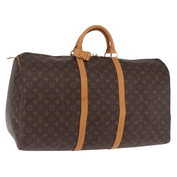 LOUIS VUITTON Monogram Keepall 60 Boston Bag M41422 LV Auth 204092V