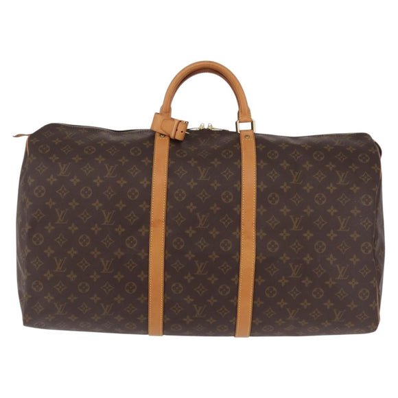 LOUIS VUITTON Monogram Keepall 60 Boston Bag M41422 LV Auth 204092V