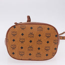 MCM Vicetos Logogram Shoulder Bag PVC Leather Brown Gold Auth 204094-11