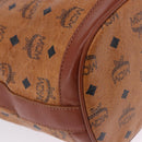 MCM Vicetos Logogram Shoulder Bag PVC Leather Brown Gold Auth 204094-14
