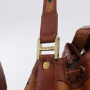 MCM Vicetos Logogram Shoulder Bag PVC Leather Brown Gold Auth 204094-17