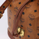 MCM Vicetos Logogram Shoulder Bag PVC Leather Brown Gold Auth 204094-19
