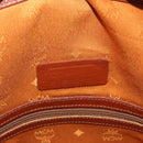 MCM Vicetos Logogram Shoulder Bag PVC Leather Brown Gold Auth 204094-22