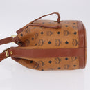 MCM Vicetos Logogram Shoulder Bag PVC Leather Brown Gold Auth 204094-5