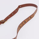 MCM Vicetos Logogram Shoulder Bag PVC Leather Brown Gold Auth 204094-8