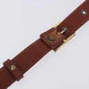 MCM Vicetos Logogram Shoulder Bag PVC Leather Brown Gold Auth 204094-9