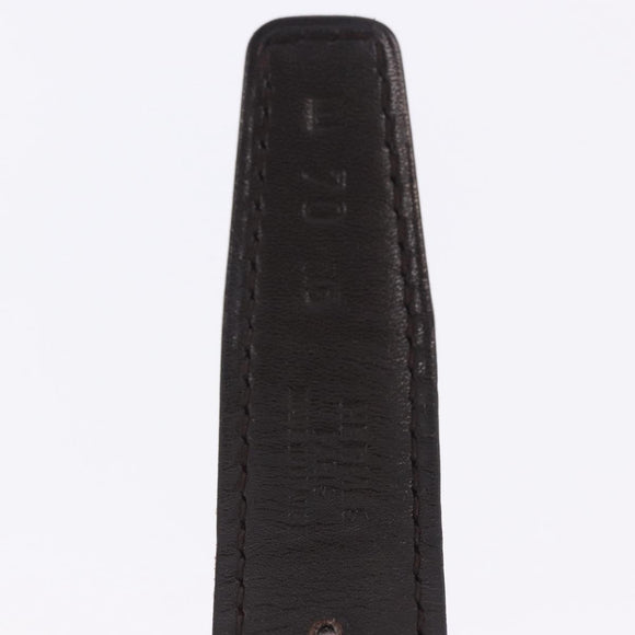 HERMES Constance H Belt Leather 33.1"" Red Gold Auth 204102
