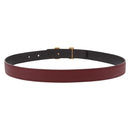 HERMES Constance H Belt Leather 33.1"" Red Gold Auth 204102-2