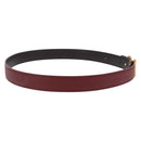 HERMES Constance H Belt Leather 33.1"" Red Gold Auth 204102-4