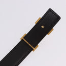 HERMES Constance H Belt Leather 33.1"" Red Gold Auth 204102-6