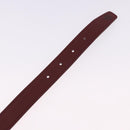 HERMES Constance H Belt Leather 33.1"" Red Gold Auth 204102-8
