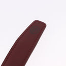 HERMES Constance H Belt Leather 33.1"" Red Gold Auth 204102-9