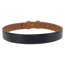 HERMES Constance H Belt Leather 33.9"" Black Gold Auth 204104-2