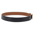 HERMES Constance H Belt Leather 33.9"" Black Gold Auth 204104-5
