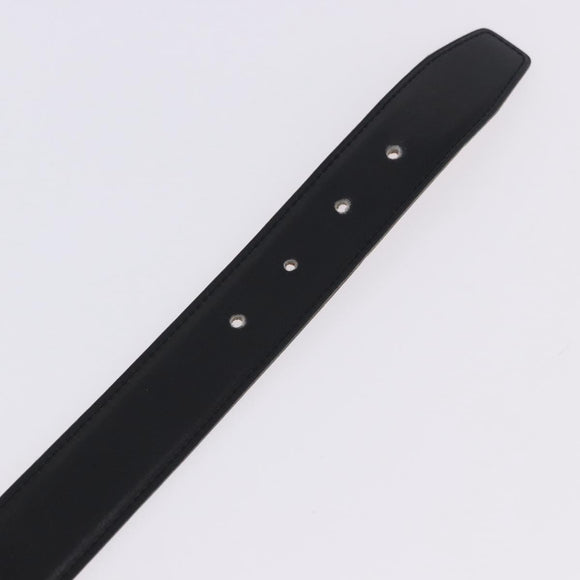 HERMES Constance H Belt Leather 33.9"" Black Gold Auth 204104