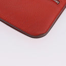 HERMES Dogon Wallet Taurillon Clemence Leather Orange Silver Auth 204105-17