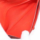 HERMES Dogon Wallet Taurillon Clemence Leather Orange Silver Auth 204105-23