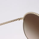 CHANEL Sunglasses metal Gold Tone CC Auth 204107M-15