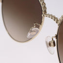 CHANEL Sunglasses metal Gold Tone CC Auth 204107M-16