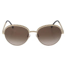 CHANEL Sunglasses metal Gold Tone CC Auth 204107M-13
