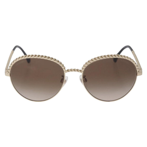 CHANEL Sunglasses metal Gold Tone CC Auth 204107M