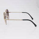 CHANEL Sunglasses metal Gold Tone CC Auth 204107M-7